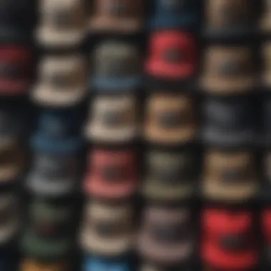 Diverse Styles of Vans Boonie Hats A collection of Vans boonie hats in various colors and styles displayed together.