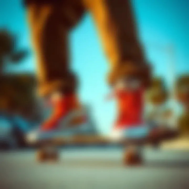 Style and Performance of Vans Off The Wall Boots Skater wearing Vans Off The Wall boots, showcasing style and performance
