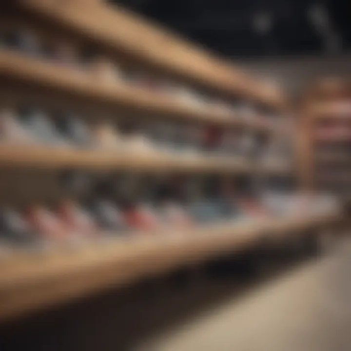 Vans products displayed in-store, including shoes and apparel