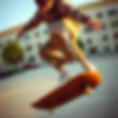 Skateboarder in Vans Gear Skateboarder showcasing Vans gear in action