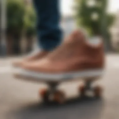 Vans UltraRange EXO MTE placed on a skateboard, illustrating its compatibility