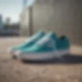 Stylish Vans Ultratrange Teal sneaker showcasing its sleek design and color