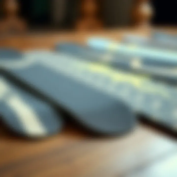 Diverse Griptape Styles and Textures An array of griptape styles and textures laid out for comparison.