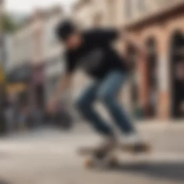 A skateboarder using a Tilly's gift card during a purchase